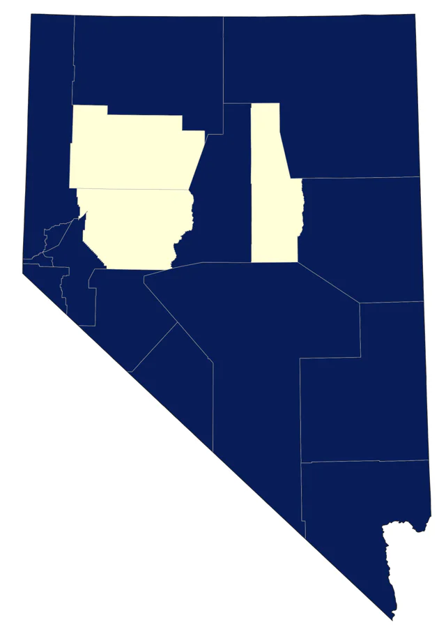 Townsend's Solitaire county map