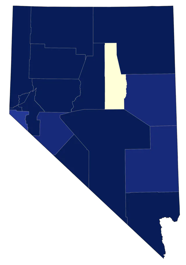 Townsend's Warbler county map