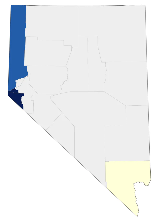 Tricolored Blackbird county map