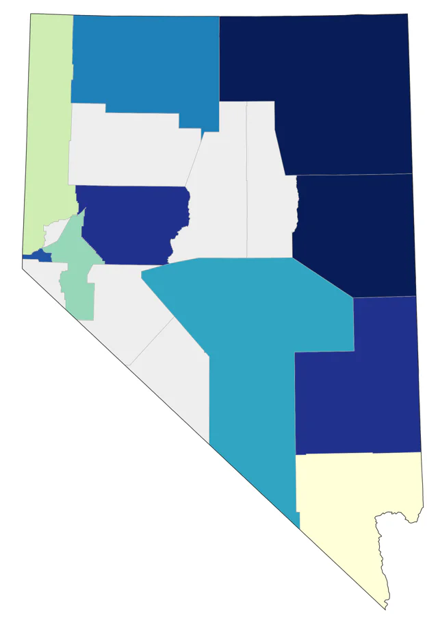 Trumpeter Swan county map