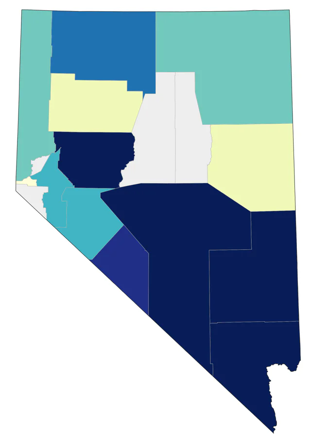 Vermilion Flycatcher county map