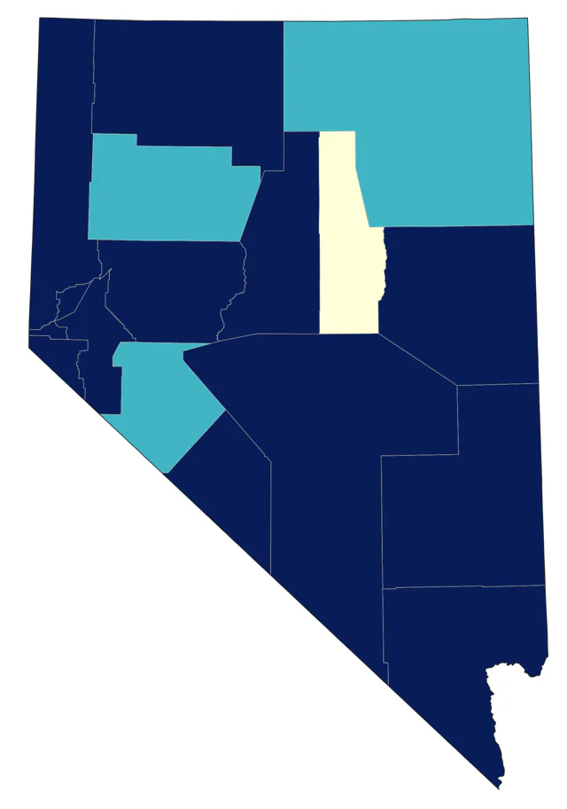 Western Bluebird county map
