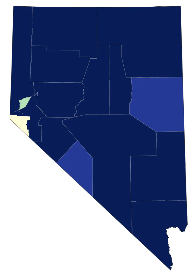 Western Sandpiper county map