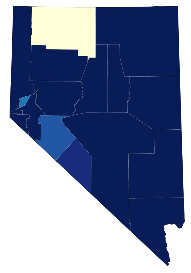 White-breasted Nuthatch county map