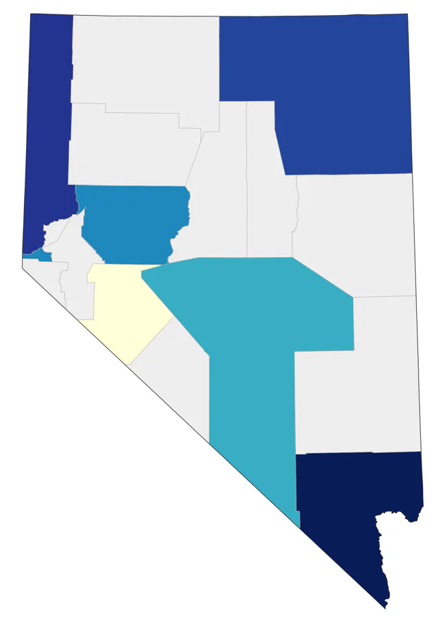 White-winged Scoter county map