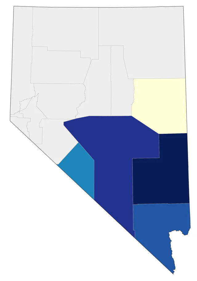 Worm-eating Warbler county map