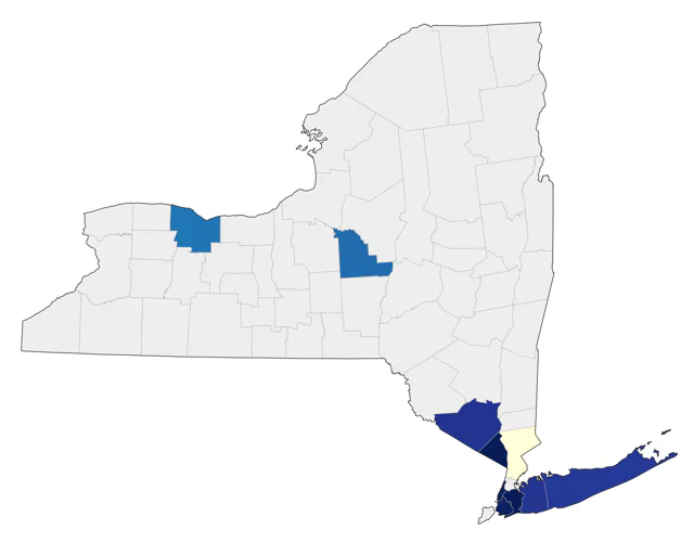 African Collared-Dove county map