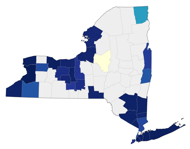 American Avocet county map
