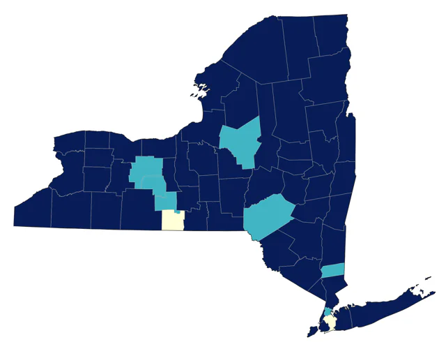 American Bittern county map