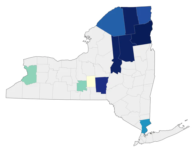 American Three-toed Woodpecker county map