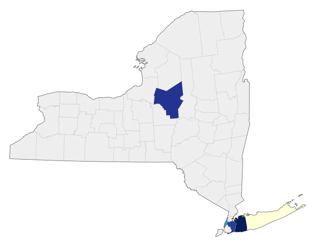Bell's Vireo county map