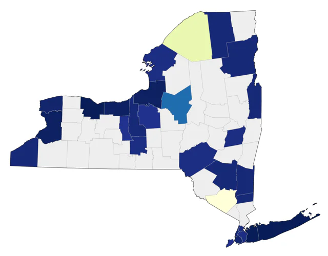 Black-legged Kittiwake county map
