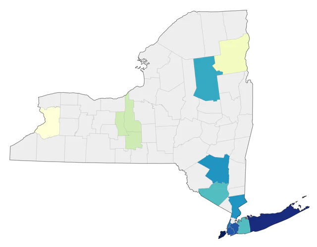 Brown Booby county map