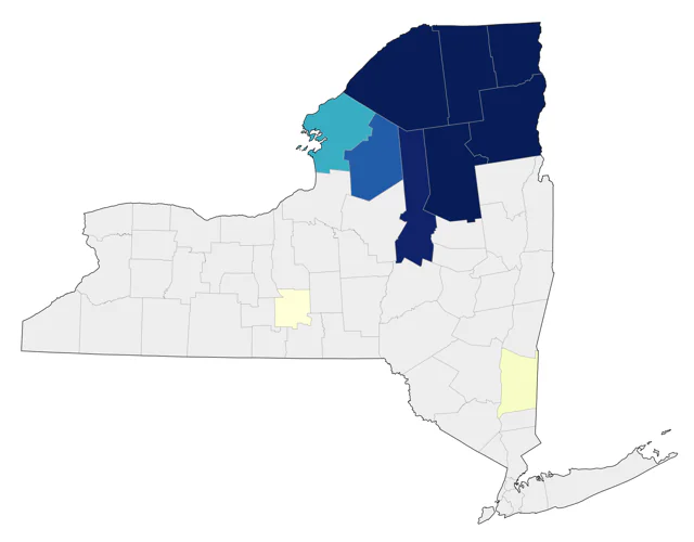 Canada Jay county map