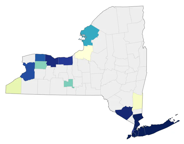 Common Eider county map