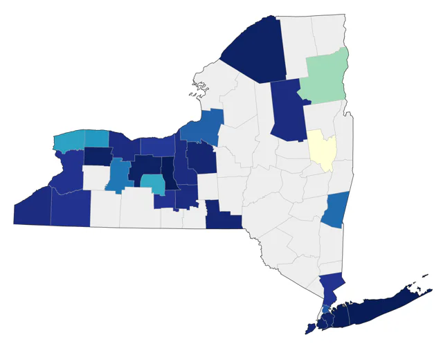 Eared Grebe county map