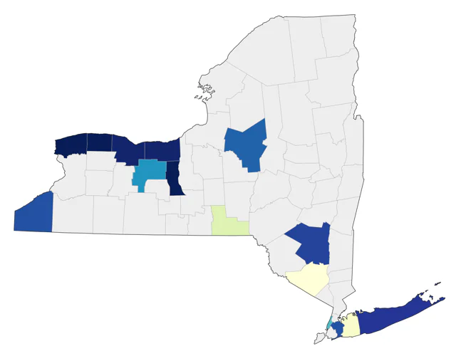 Eurasian Collared-Dove county map