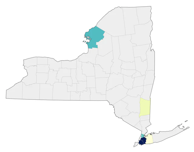 Fulvous Whistling-Duck county map