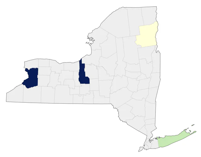 Golden Pheasant county map
