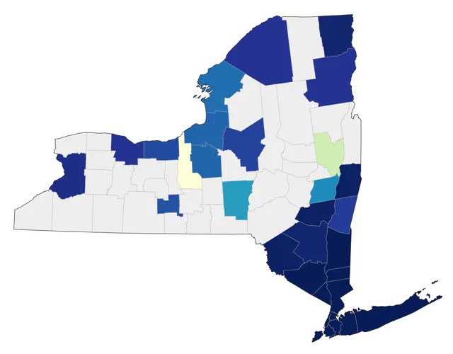 Great Cormorant county map