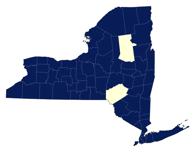 Great Horned Owl county map