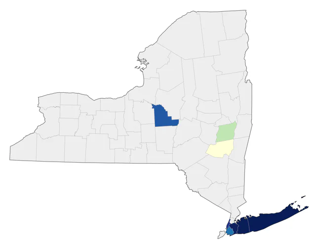 Great Shearwater county map