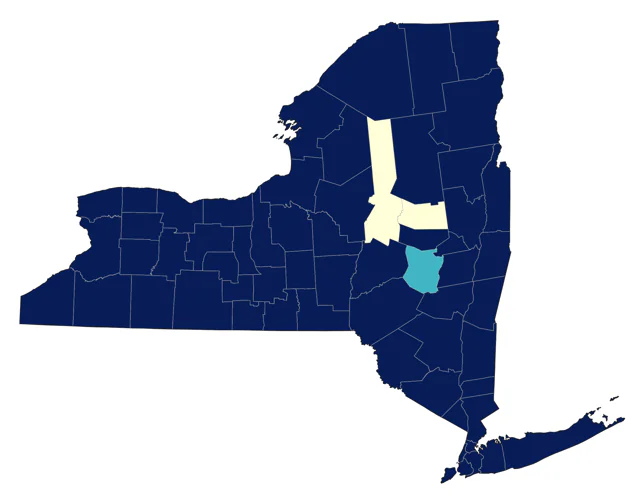 Horned Grebe county map