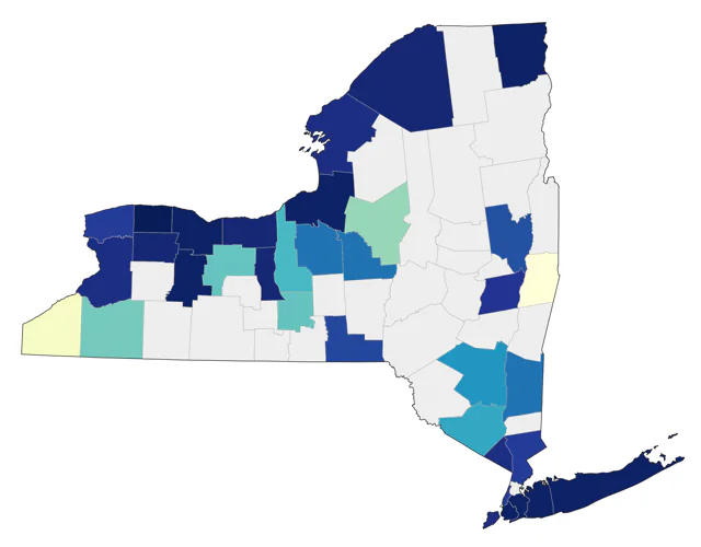 Hudsonian Godwit county map