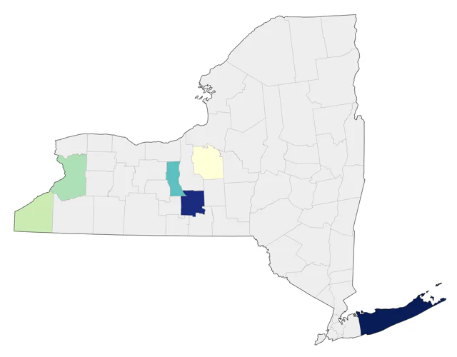 King Rail county map