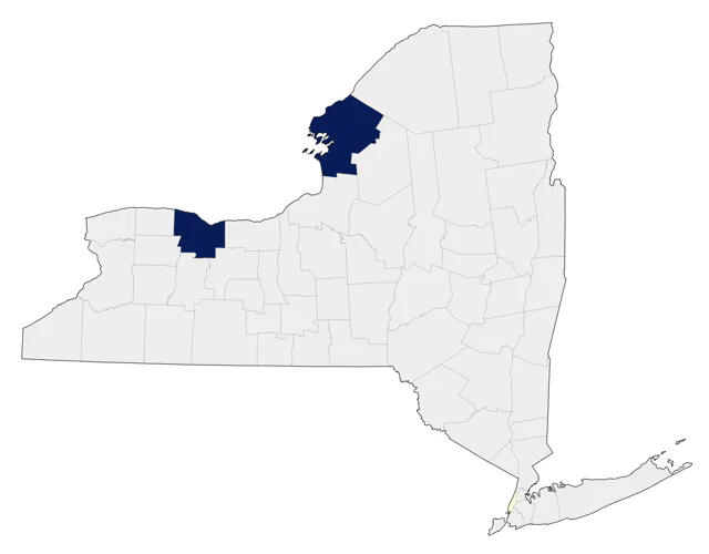 Kirtland's Warbler county map