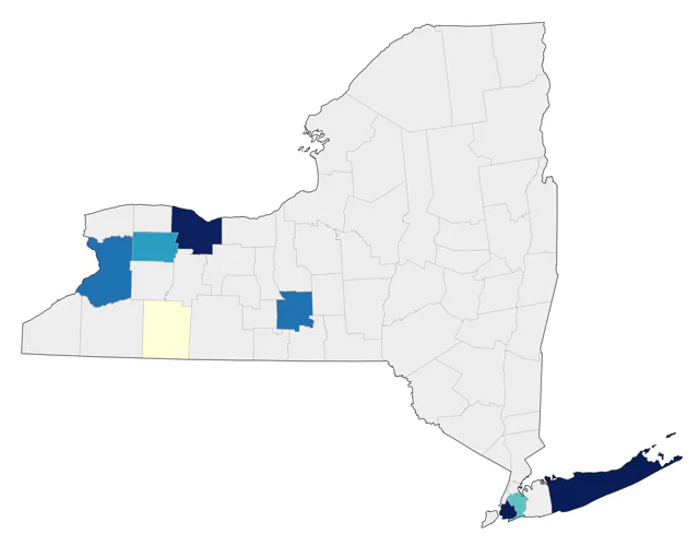 Lark Bunting county map