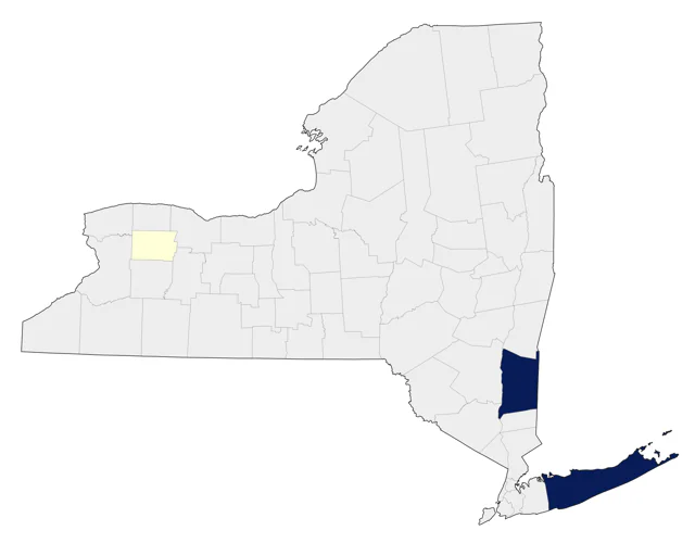 Lazuli Bunting county map
