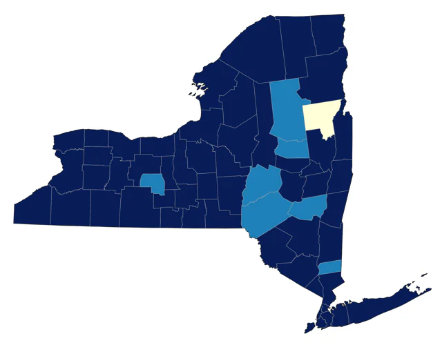 Least Sandpiper county map