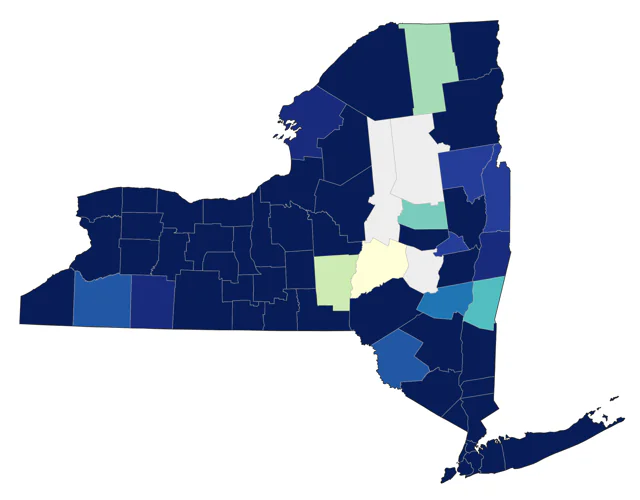 Lesser Black-backed Gull county map