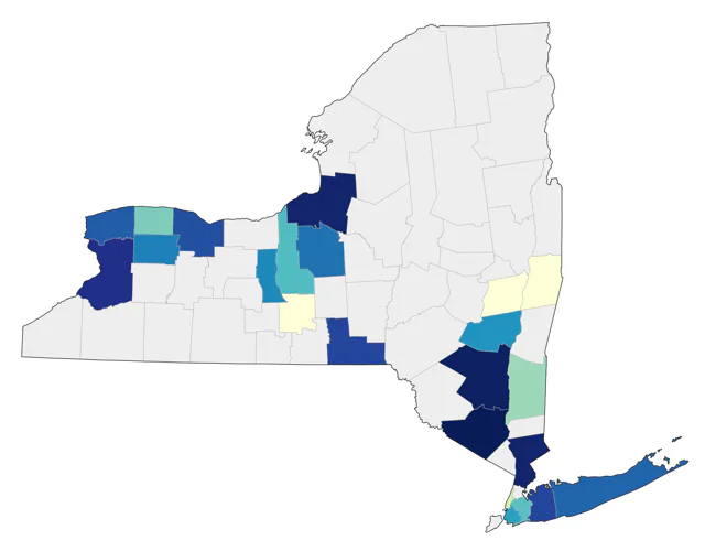 Loggerhead Shrike county map