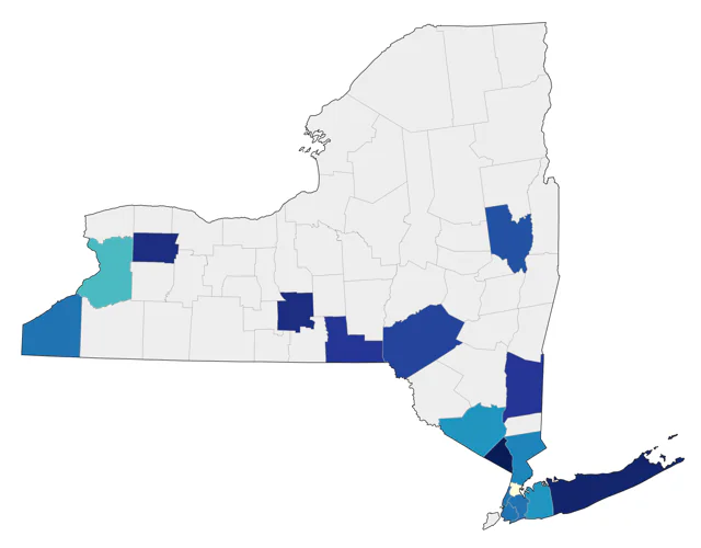 Mandarin Duck county map