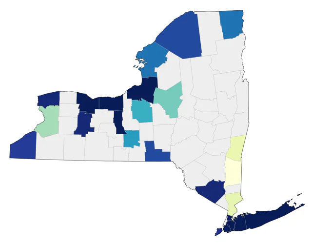 Marbled Godwit county map