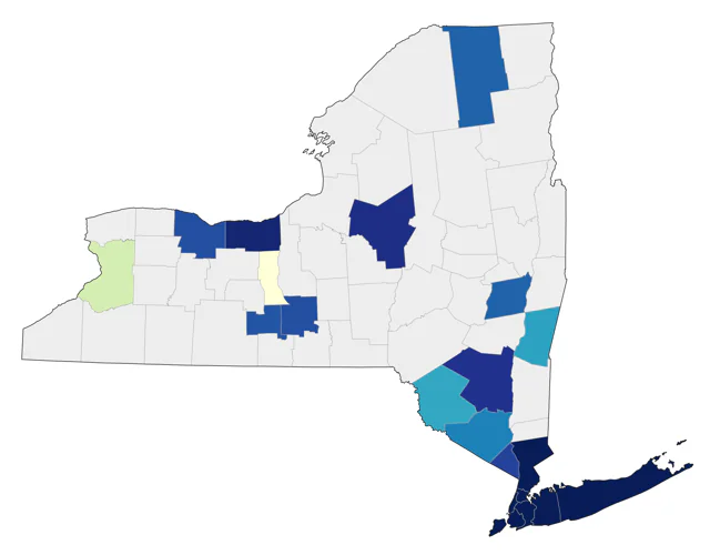 Monk Parakeet county map