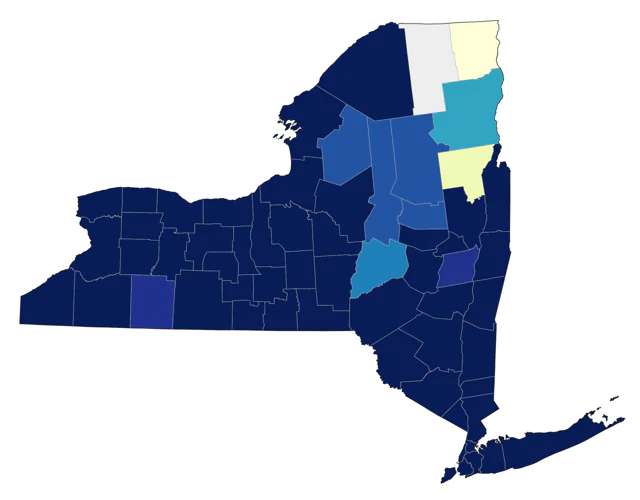 Mute Swan county map