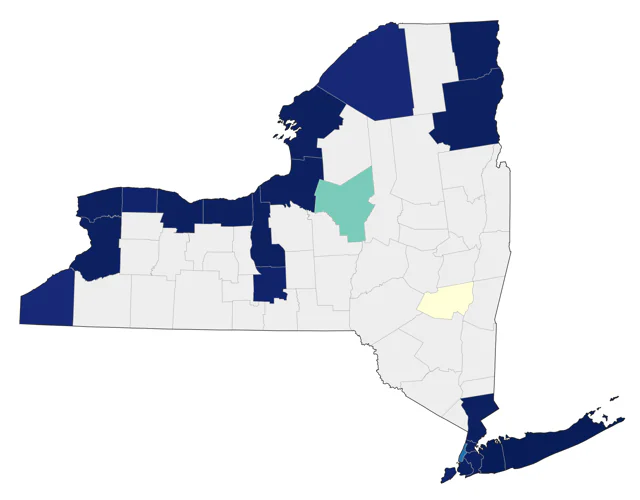 Parasitic Jaeger county map