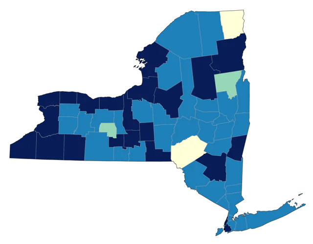 Philadelphia Vireo county map