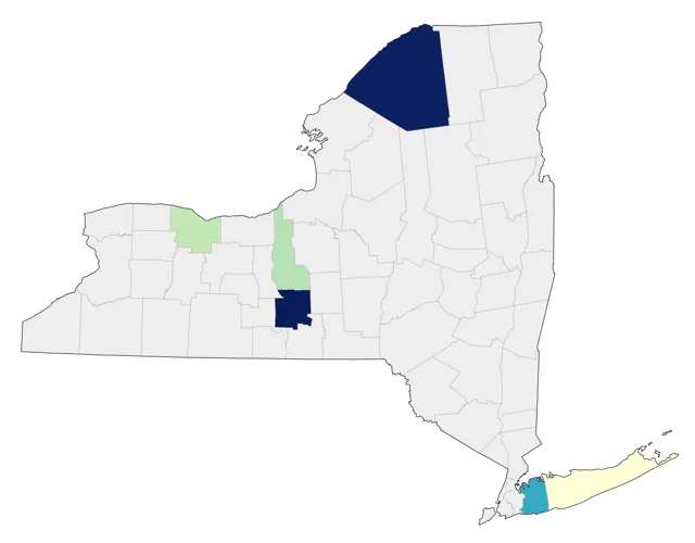 Red-crested Pochard county map