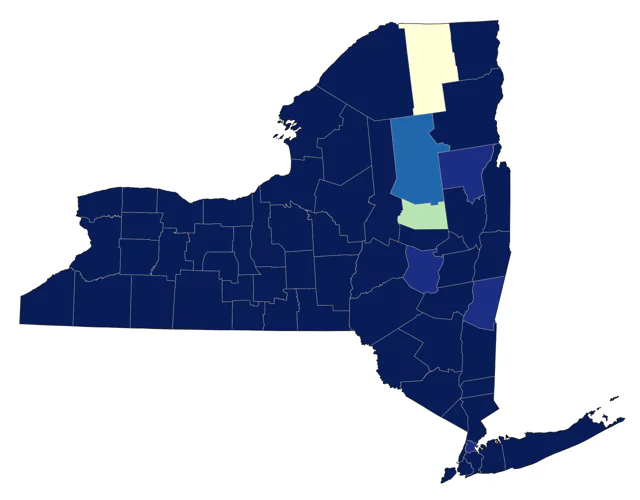 Redhead county map