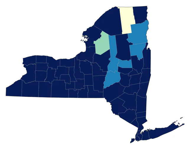 Ruddy Duck county map