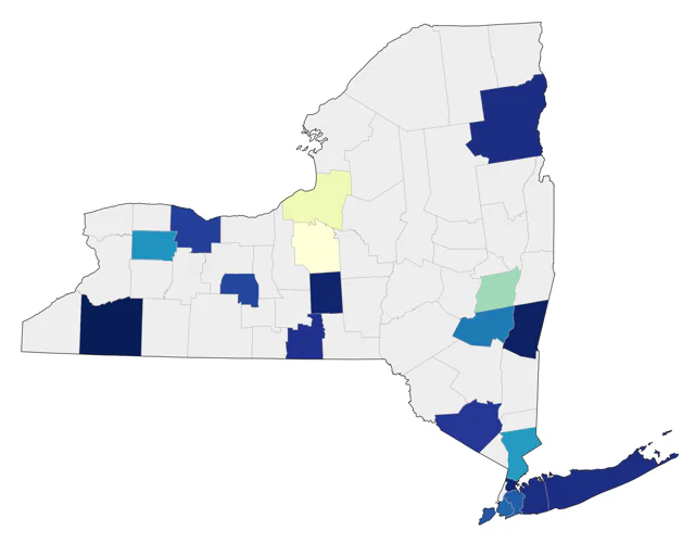 Say's Phoebe county map