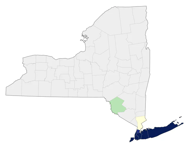 Seaside Sparrow county map