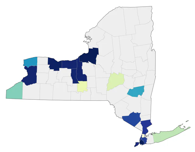 Swainson's Hawk county map