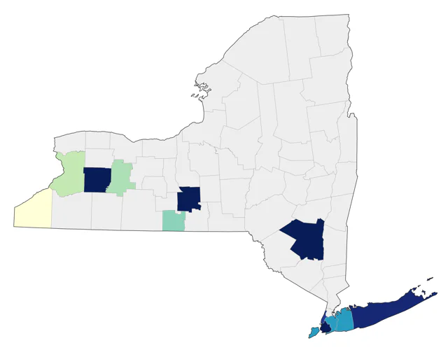 Swainson's Warbler county map