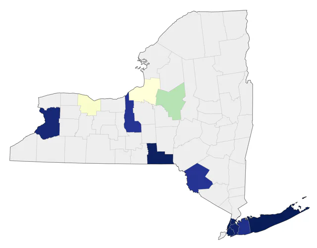 Townsend's Warbler county map