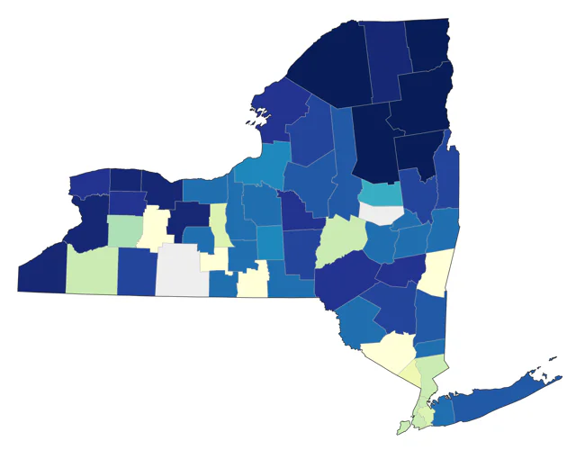 White-winged Crossbill county map